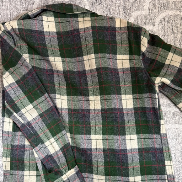 Pendleton Vintage 70s Men’s Plaid Green and Grey Wool 3 Pocket Jacket size M - Picture 2 of 6